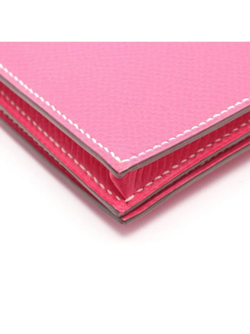 Hermes Bifold Wallet Bearn Souffle Rosetirian Leather Calf